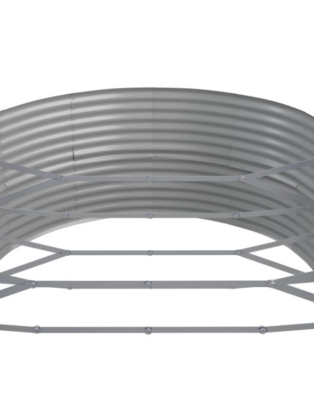 Letto Giardino Acciaio Verniciato a Polvere 584x140x68cm Grigio