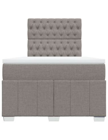 Giroletto a Molle con Materasso Tortora 120x200 cm in Tessuto