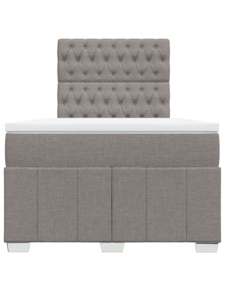 Giroletto a Molle con Materasso Tortora 120x200 cm in Tessuto