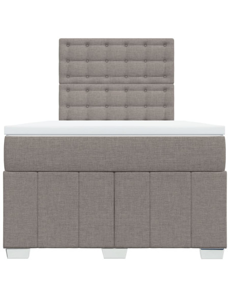 Giroletto a Molle con Materasso Tortora 120x200 cm in Tessuto
