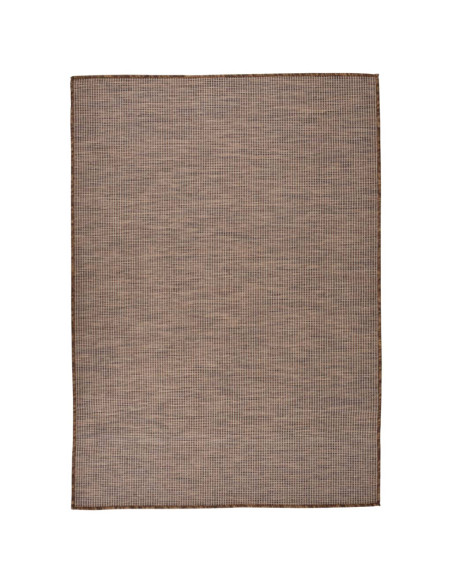Tappeto da Esterni a Tessitura Piatta 140x200 cm Marrone