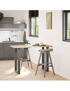 Gambe per tavolo da bar a forma di U 2 pz Antracite 50x(90-91) cm Acciaio