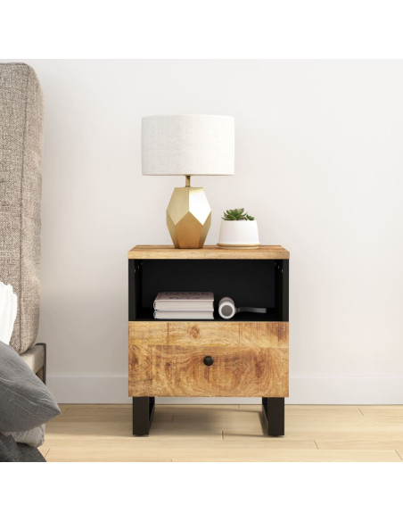 Comodini 2pz in Legno Massello di Mango e Legno Multistrato