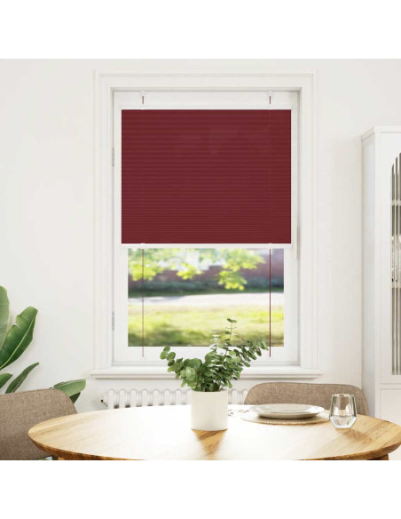 Tenda Plissettata Rosso Bordeaux 80x100 cm Larghezza Tessuto