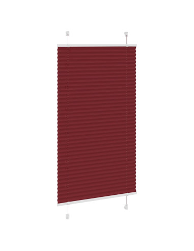Tenda Plissettata Rosso Bordeaux 80x100 cm Larghezza Tessuto