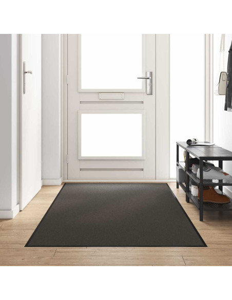 Tappetino Antracite e Nero 120 x 250 cm 100% Poliammide