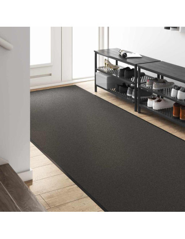 Tappetino Antracite e Nero 120 x 250 cm 100% Poliammide