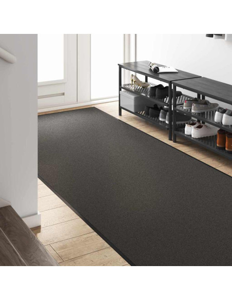 Tappetino Antracite e Nero 120 x 250 cm 100% Poliammide