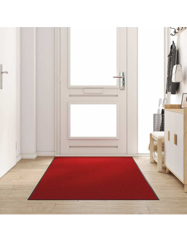 Tappetino Rosso e Nero 120 x 250 cm 100% Poliammide
