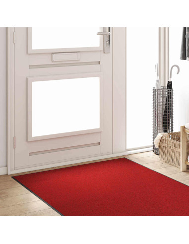 Tappetino Rosso e Nero 120 x 250 cm 100% Poliammide
