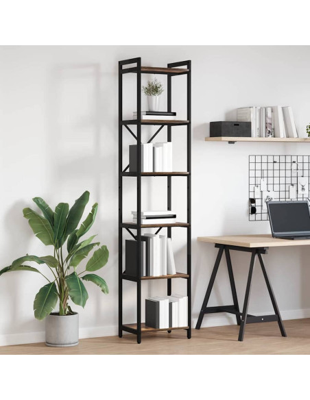 Libreria Rovere fumé 40 x 30 x 189,5 cm Legno multistrato