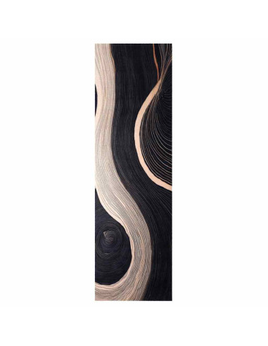 Tappeto da Cucina Nero 150 x 45 cm Velluto