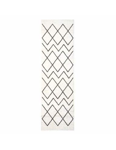 Tappeto da Cucina Bianco 150 x 45 cm Velluto
