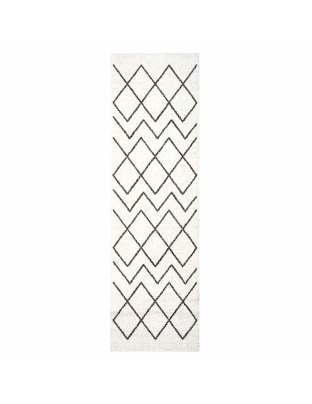 Tappeto da Cucina Bianco 150 x 45 cm Velluto