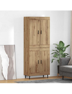 Credenza 2 pcs Rovere artigianale Legno multistrato