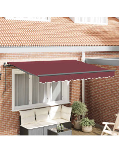 Tenda Retrattile Borgogna 300 x 200 cm Tessuto