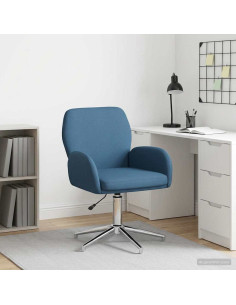 Sedia da scrivania girevole 54 x 58 x 90 cm Blu Tessuto