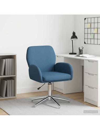 Sedia da scrivania girevole 54 x 58 x 90 cm Blu Tessuto