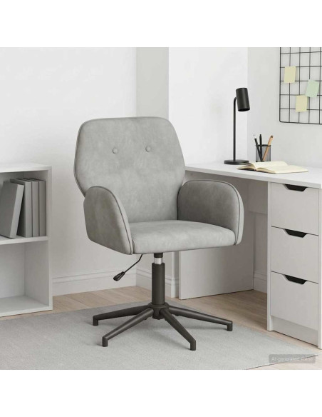Sedia da scrivania girevole 54 x 55 x 90 cm Grigio Chiaro