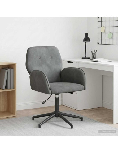 Sedia da scrivania girevole 54 x 55 x 90 cm Grigio Scuro