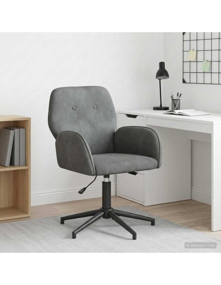 Sedia da scrivania girevole 54 x 55 x 90 cm Grigio Scuro