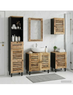 Set di Armadi da Bagno 5 pz Naturale 38 x 33 x 160 cm