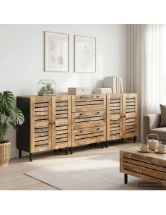 Armadi di Stoccaggio 3 pz 180 x 33 x 75 cm Naturale