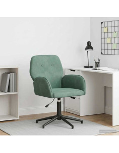 Sedia da scrivania girevole 54 x 55 x 90 cm Verde Mare Velluto