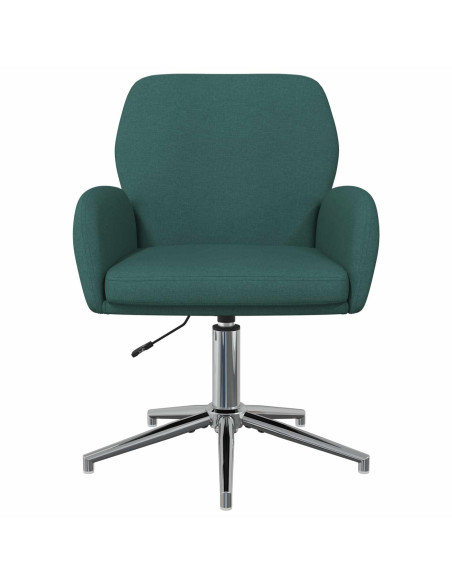 Sedia da scrivania girevole 54 x 58 x 90 cm Verde Scuro Tessuto
