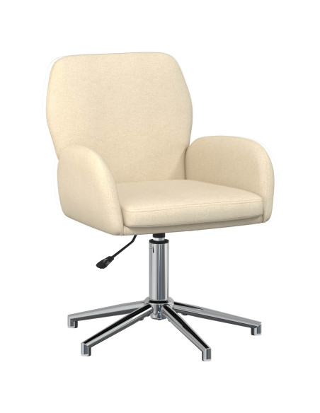 Sedia da scrivania girevole 54 x 58 x 90 cm Crema Tessuto