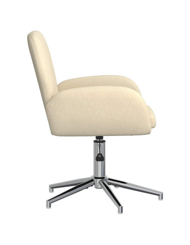 Sedia da scrivania girevole 54 x 58 x 90 cm Crema Tessuto