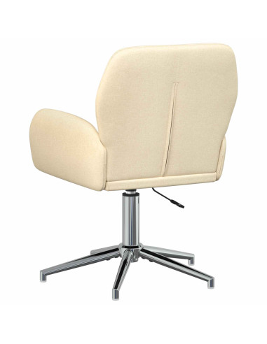 Sedia da scrivania girevole 54 x 58 x 90 cm Crema Tessuto