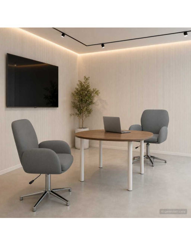 Sedie da scrivania girevoli 2 pz 54 x 58 x 90 cm Grigio Scuro