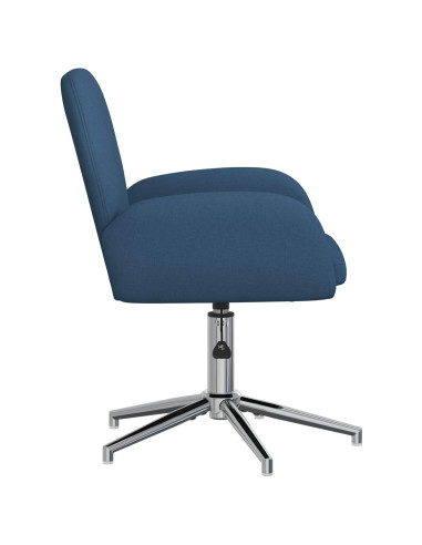 Sedia da scrivania girevole 54 x 58 x 90 cm Blu Tessuto