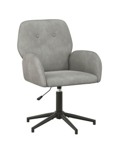 Sedia da scrivania girevole 54 x 55 x 90 cm Grigio Chiaro 2