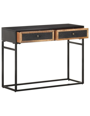 Tavolo Consolle 100x35x75 cm in Legno Massello di Mango