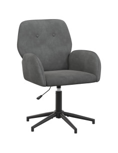 Sedia da scrivania girevole 54 x 55 x 90 cm Grigio Scuro 2