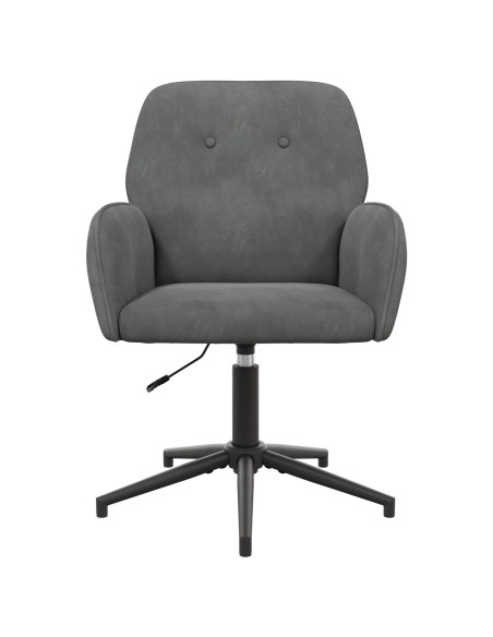 Sedia da scrivania girevole 54 x 55 x 90 cm Grigio Scuro