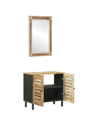 Set di Armadi da Bagno 2 pz Naturale 62 x 33 x 58 cm