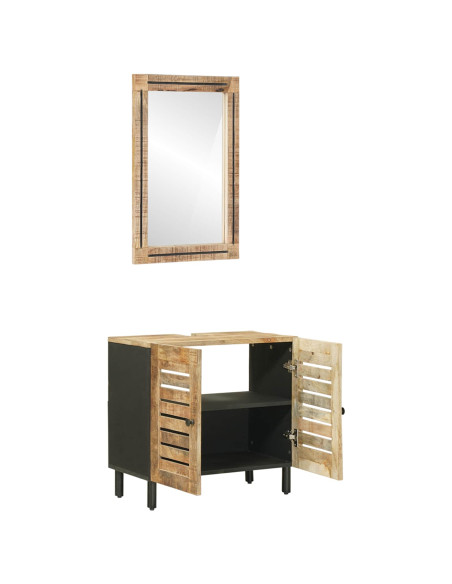 Set di Armadi da Bagno 2 pz Naturale 62 x 33 x 58 cm