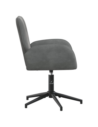 Sedia da scrivania girevole 54 x 55 x 90 cm Grigio Scuro