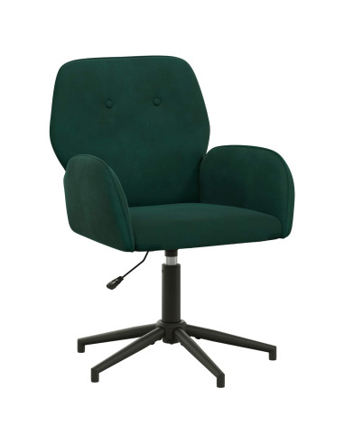 Sedia da scrivania girevole 54 x 55 x 90 cm Verde Scuro Velluto