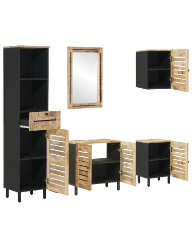 Set di Armadi da Bagno 5 pz Naturale 38 x 33 x 160 cm