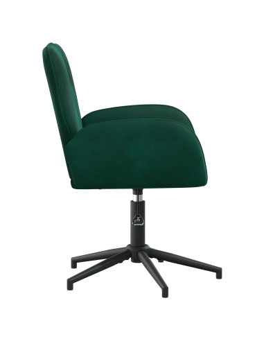Sedia da scrivania girevole 54 x 55 x 90 cm Verde Scuro Velluto