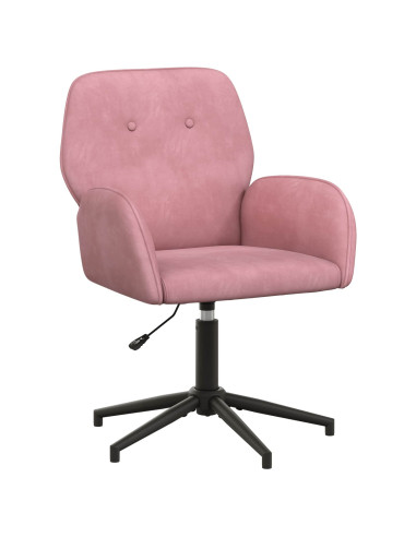 Sedia da scrivania girevole 54 x 55 x 90 cm Rosa Velluto