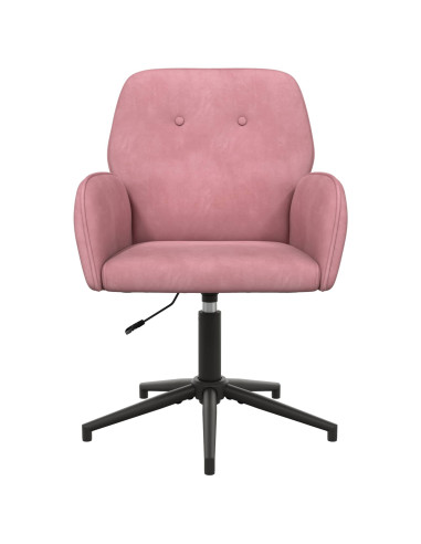 Sedia da scrivania girevole 54 x 55 x 90 cm Rosa Velluto
