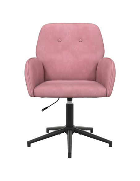 Sedia da scrivania girevole 54 x 55 x 90 cm Rosa Velluto