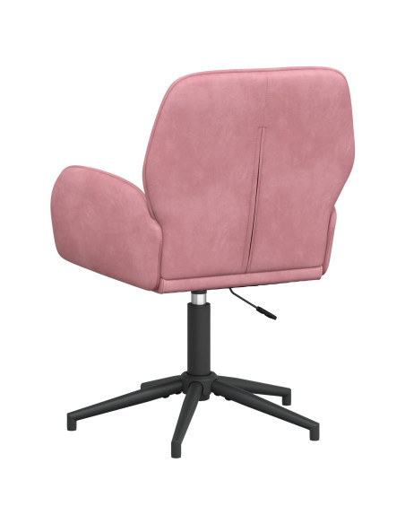 Sedia da scrivania girevole 54 x 55 x 90 cm Rosa Velluto