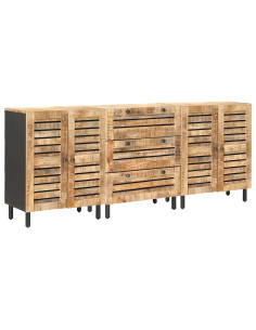 Armadi di Stoccaggio 3 pz 180 x 33 x 75 cm Naturale 2