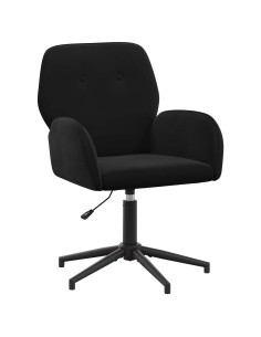 Sedia da scrivania girevole 54 x 55 x 90 cm Nero Velluto 2